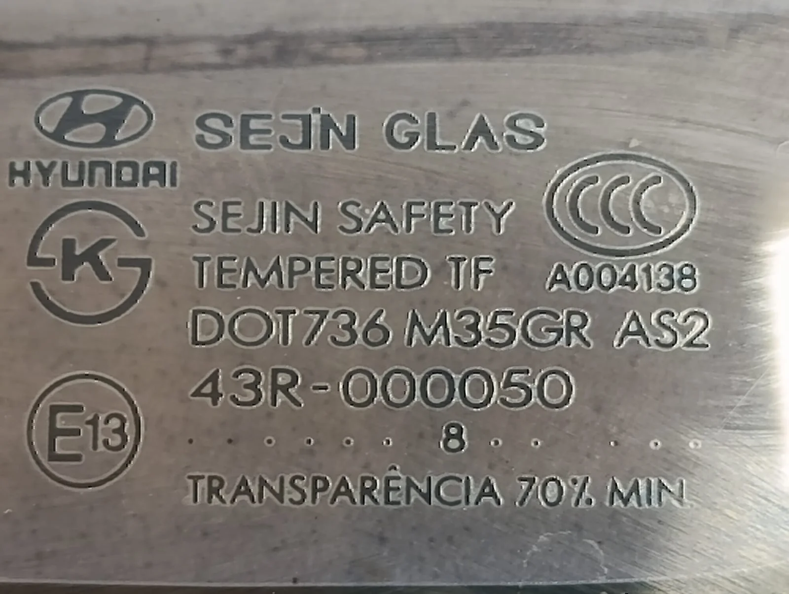 Стекло кузовное глухое левое Hyundai-KIA Tucson 2004-2010 - миниатюра 2