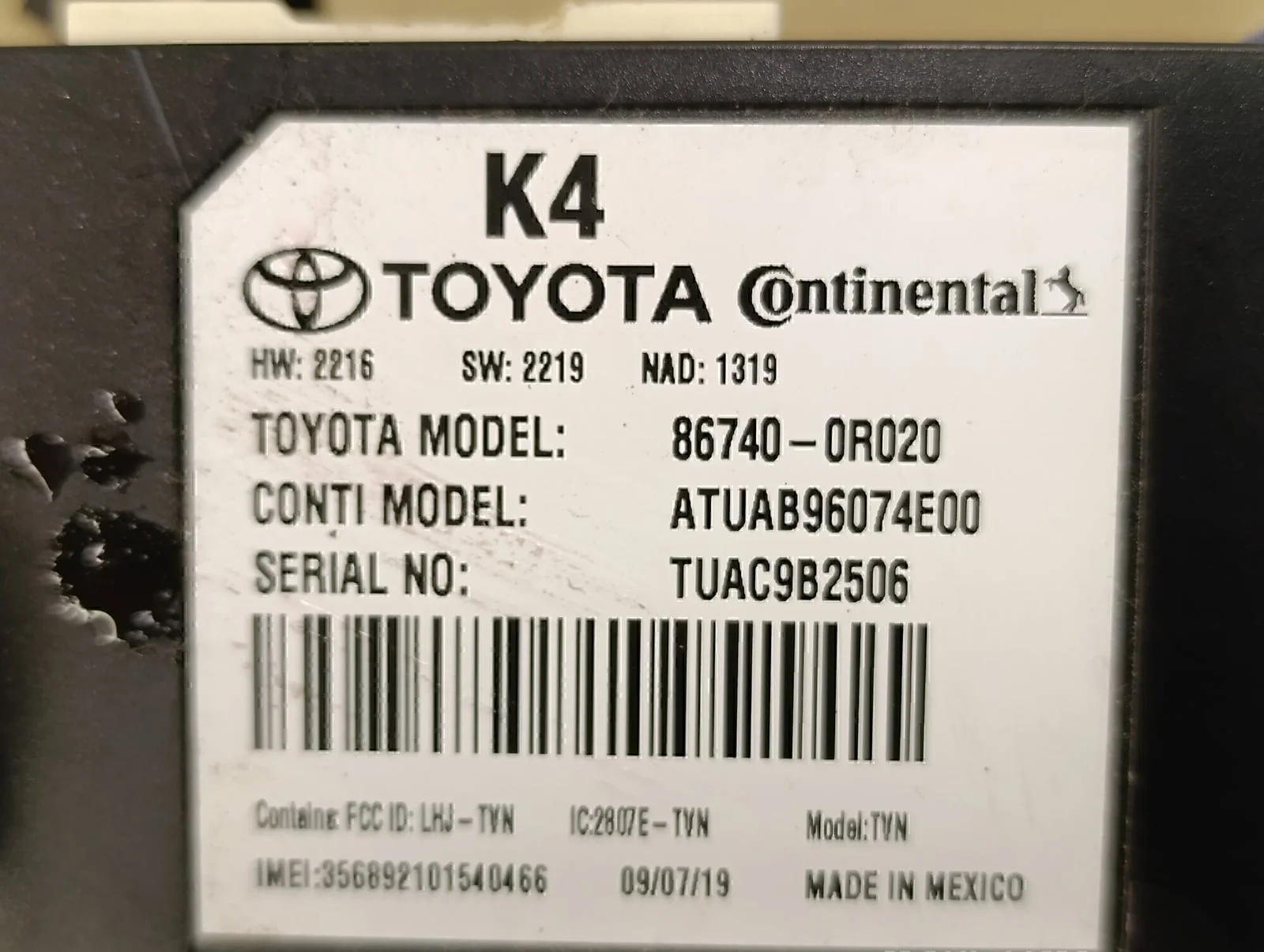 Блок электронный TOYOTA RAV 4 2019> - миниатюра 3