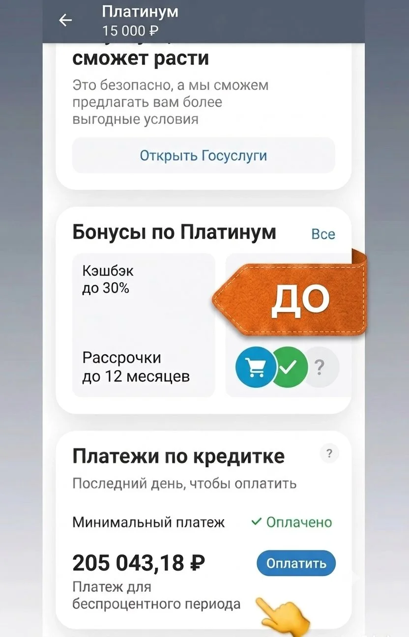 Уберу % по кредитке сбер / тбанк - миниатюра 5