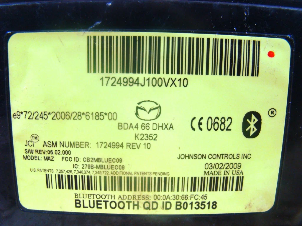 Mazda 3 BL Блок управления Bluetooth - миниатюра 2