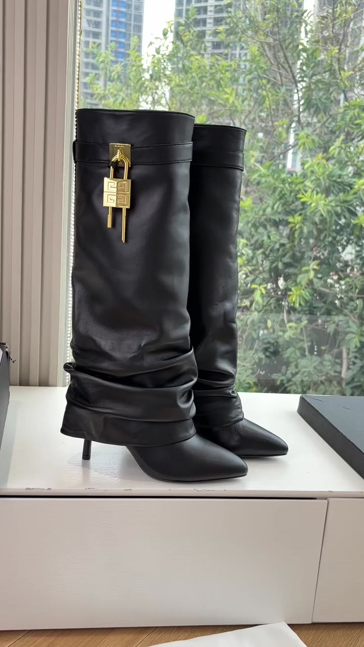 Givenchy кожаные сапоги на каблуке под заказ