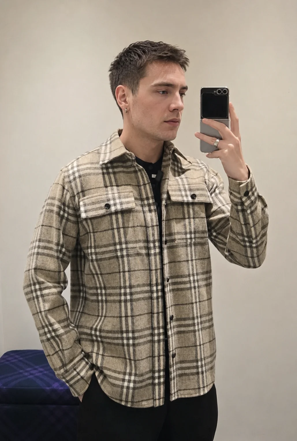 Burberry шерстяная рубашка-куртка под заказ - миниатюра 8