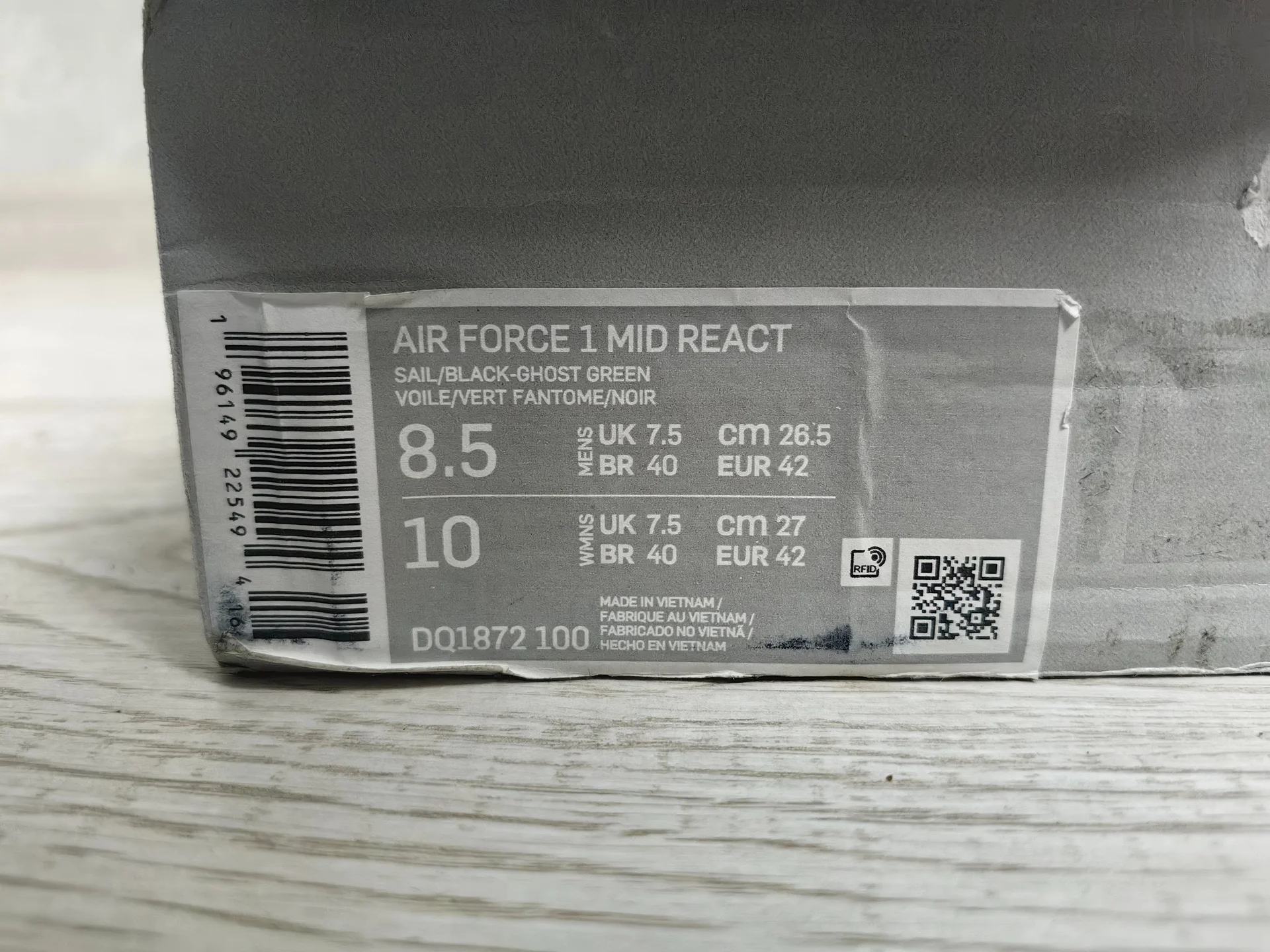 Кроссовки Nike Air Force 1 MID react 42EU Оригинал - миниатюра 9