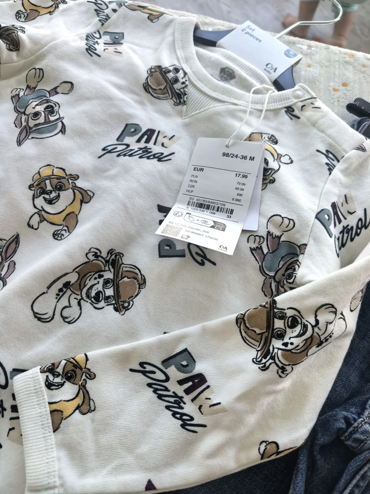 Комплект на флисе Щенячий патруль и джинсы H&M 98 - миниатюра 4
