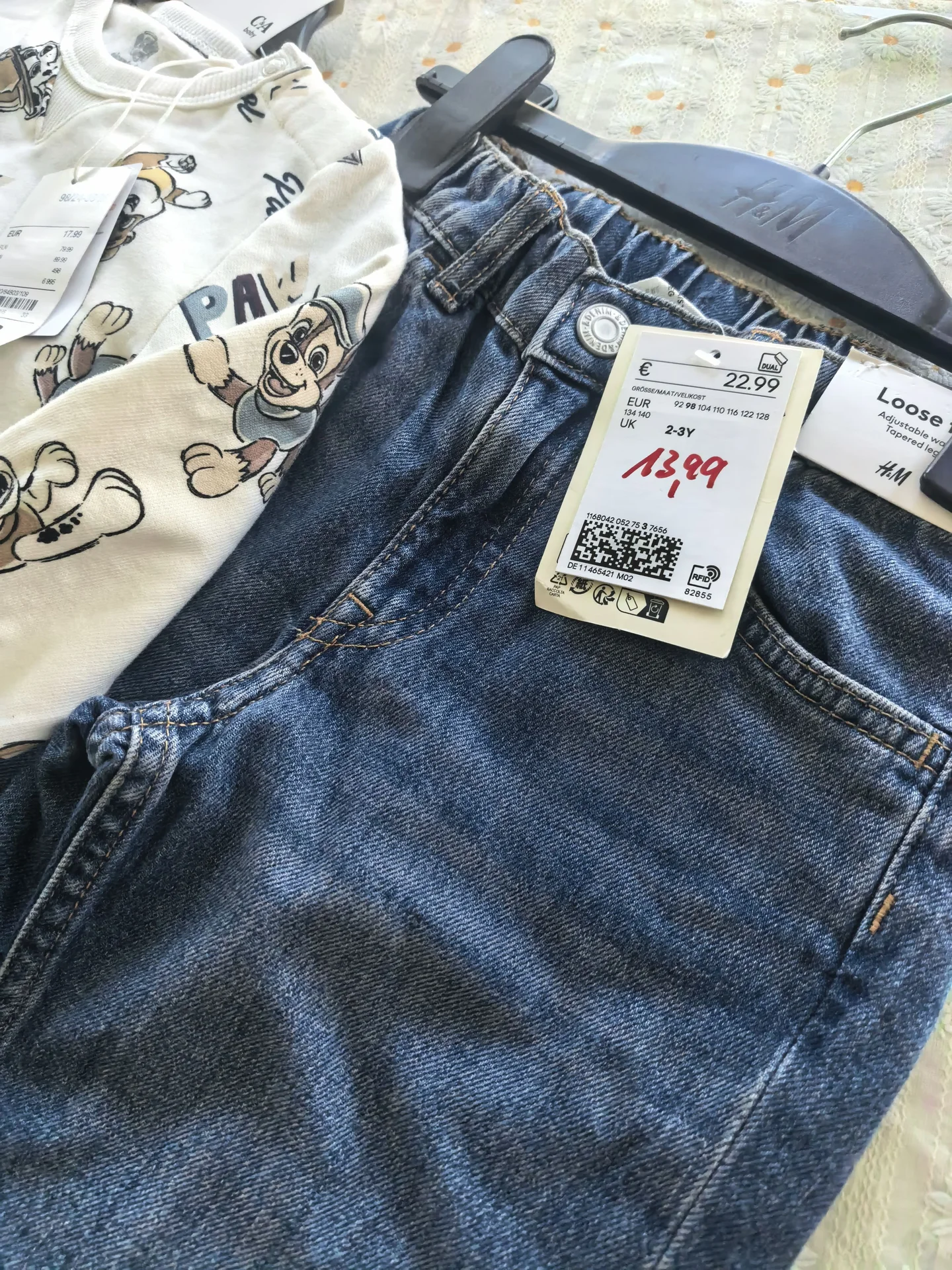 Комплект на флисе Щенячий патруль и джинсы H&M 98 - миниатюра 5