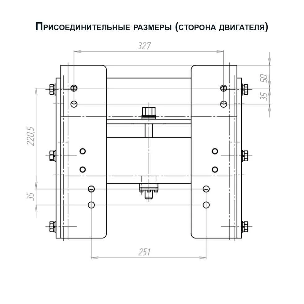 Вертикальный механический подъемник подвесного лодочного мотора - миниатюра 5