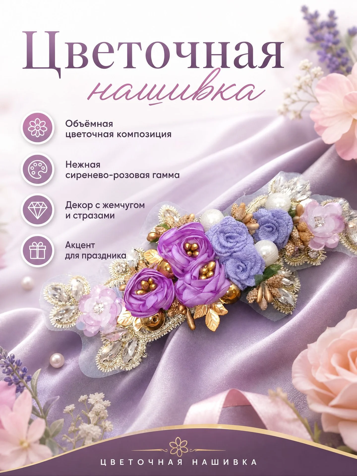 Цветочная нашивка - миниатюра 2