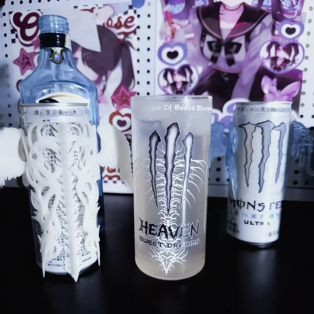 Стеклянный стакан Monster Energy (Готика / Y2K) - миниатюра 2