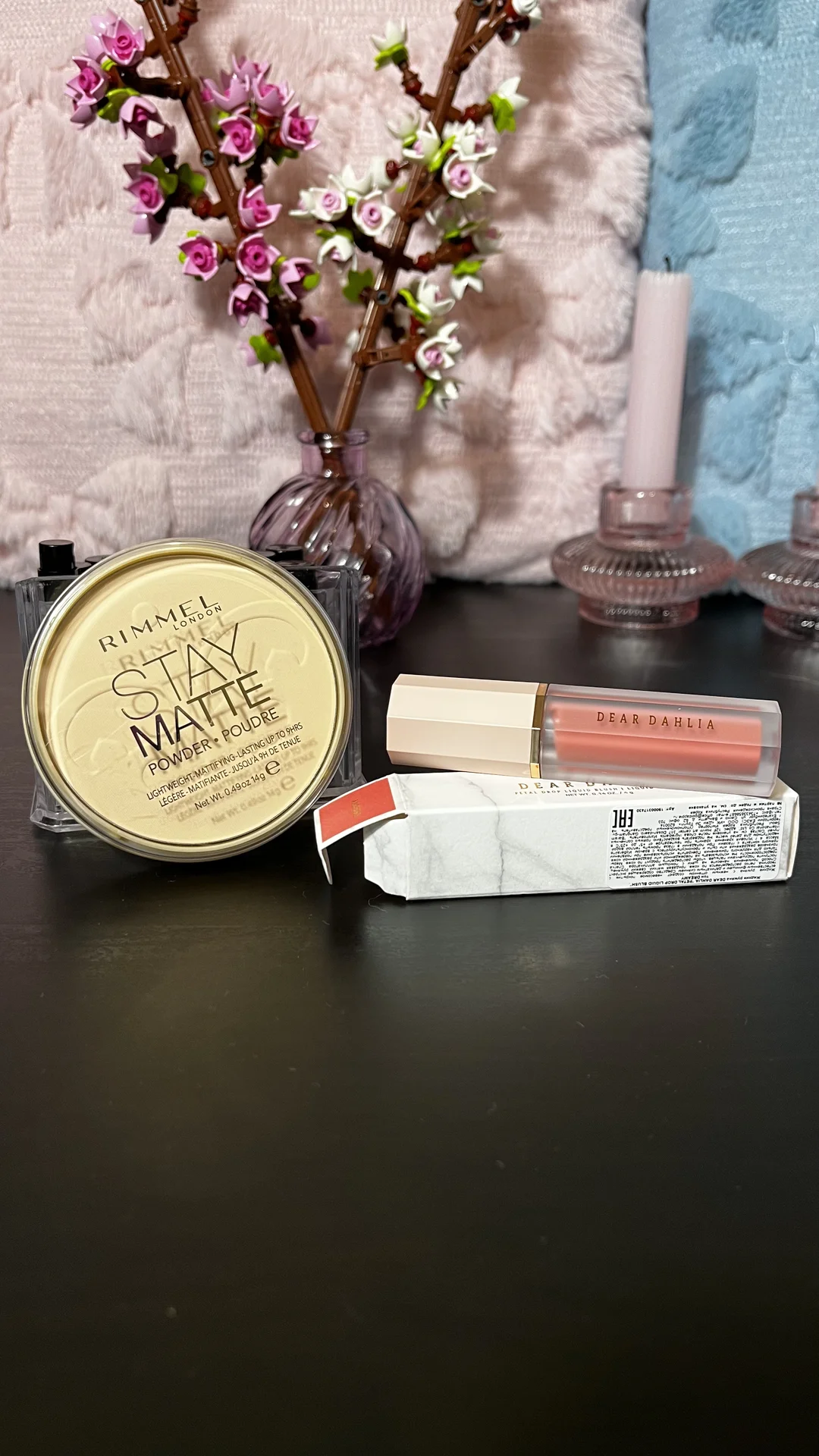 Румяна DEAR DAHLIA (оттенок Dreamy) + Пудра Rimmel Stay Matte