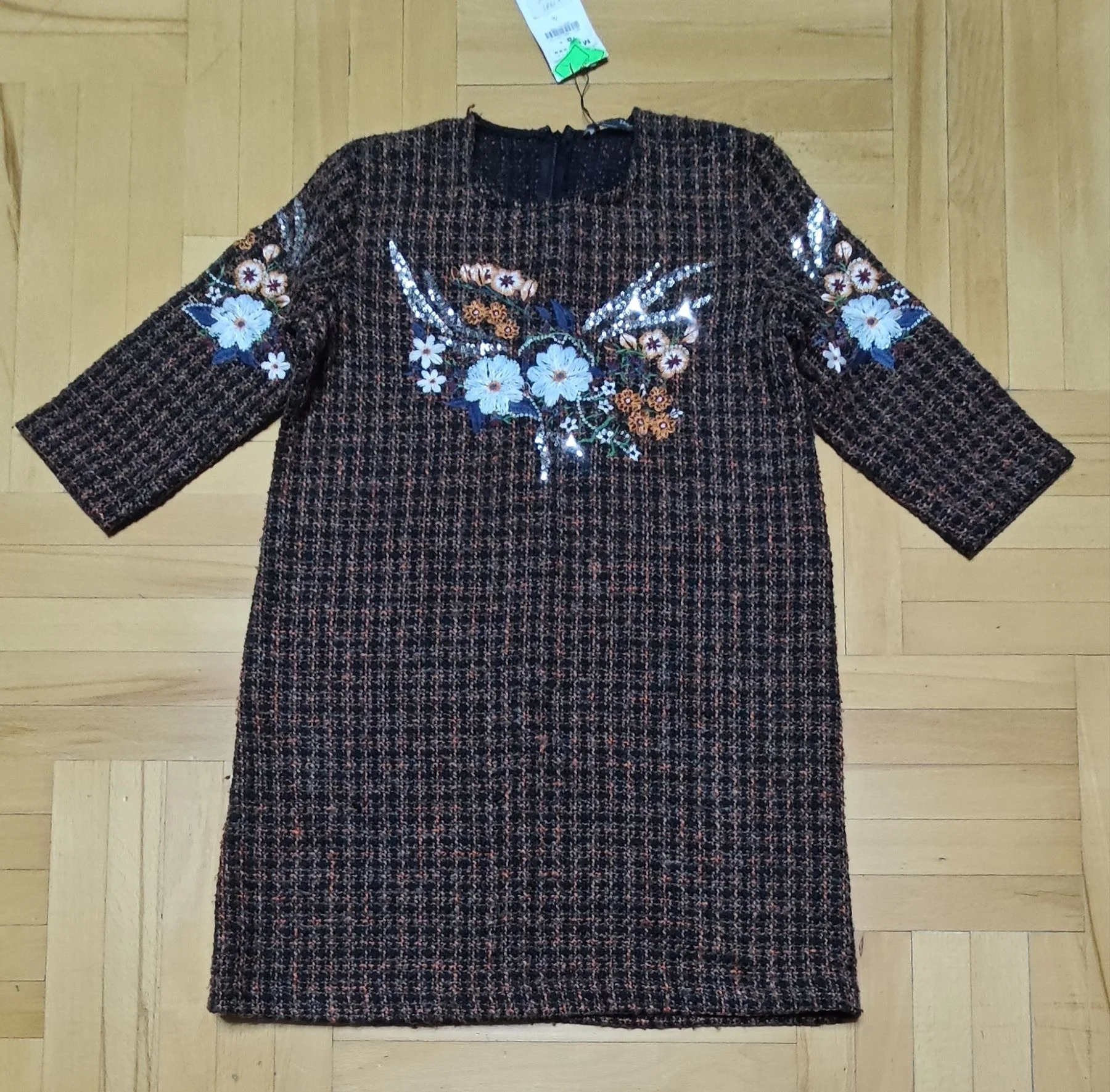 винтаж твидовое платье Zara - миниатюра 4