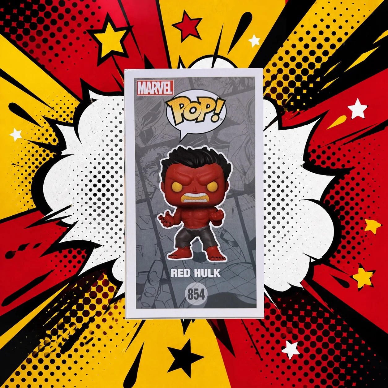 Funko POP Red Hulk #854 Marvel оригинал - миниатюра 4