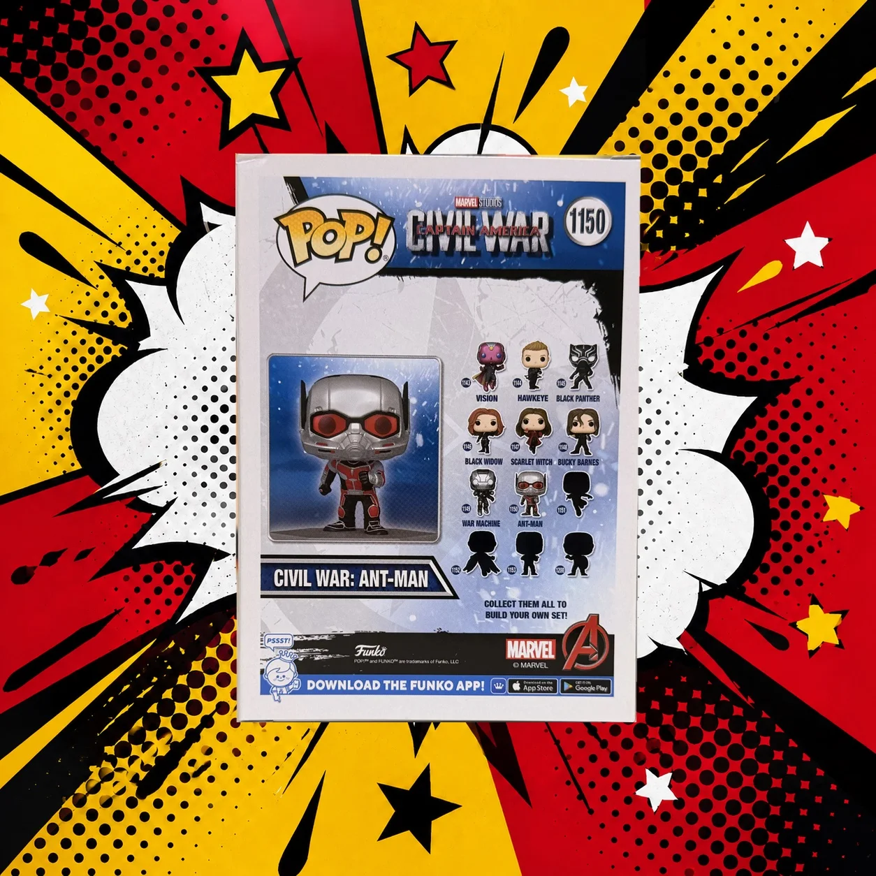 Funko POP Civil War Ant-Man #1150 оригинал - миниатюра 3