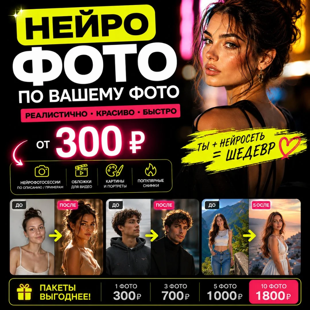 Нейрофотосессия и AI-фотографии по вашему фото - изображение 1