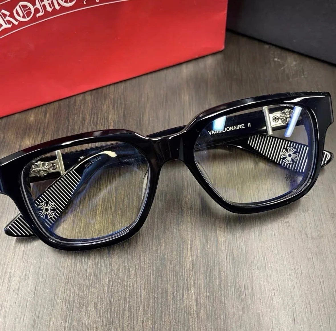 Фотохромные очки Chrome Hearts полный комплект - миниатюра 2