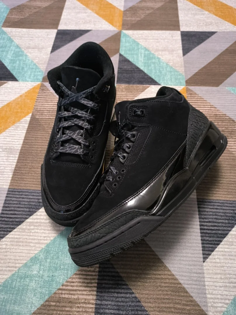 Jordan 3 black cat оригинал - миниатюра 4