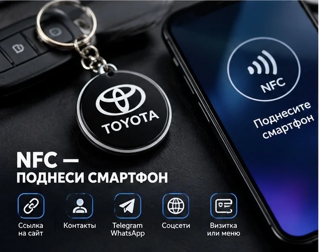 NFC брелок-визитка - миниатюра 2