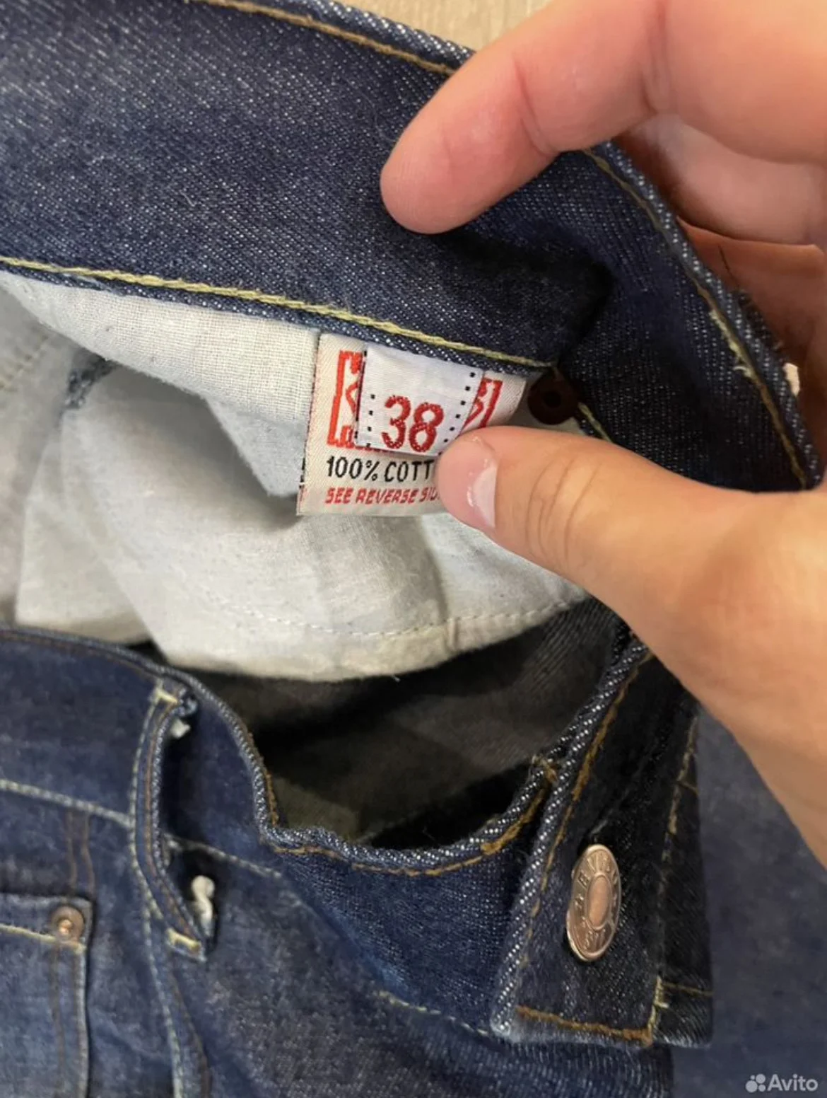 Рэп джинсы baggy evisu 38 size - миниатюра 4