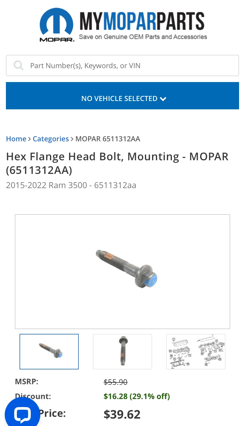 Болты переднего бампера на плашках Jeep Wrangler JL - 06511312AA - миниатюра 4