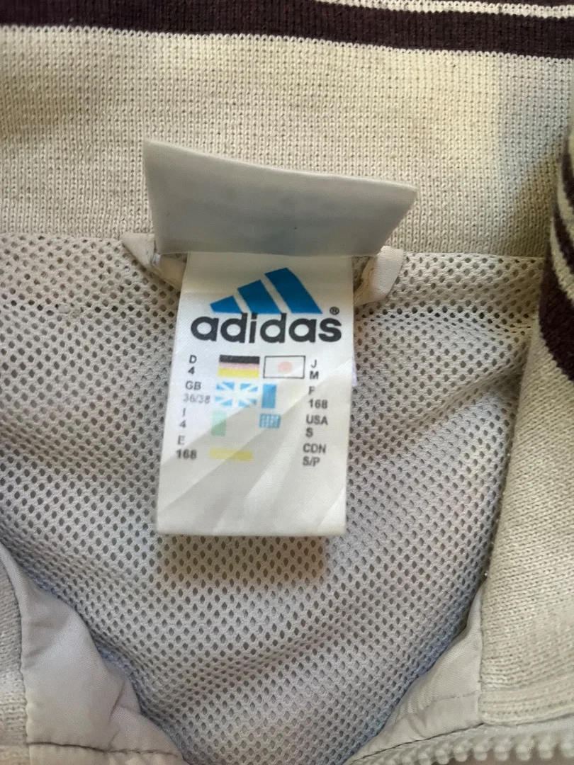 Винтажная ветровка Adidas S / белая, оригинал - миниатюра 2