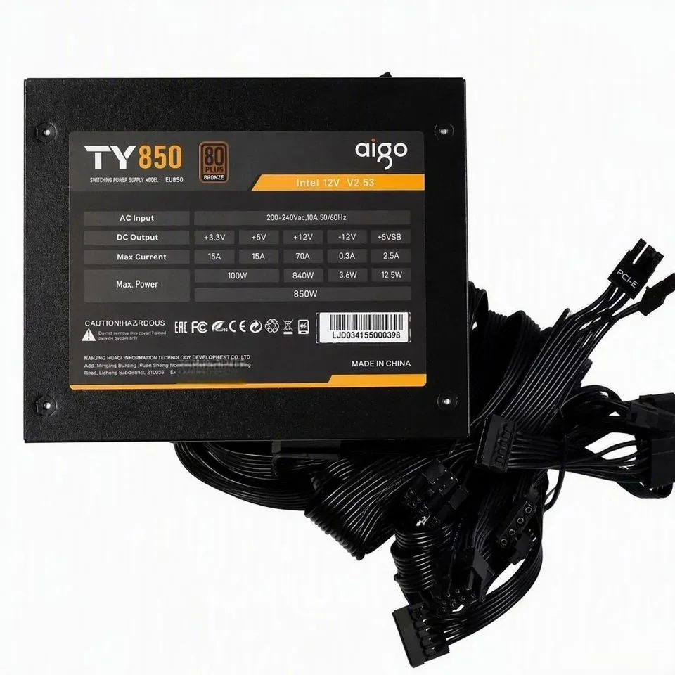 Блок питания 850W 80plus aigo TY850 Новый - миниатюра 2