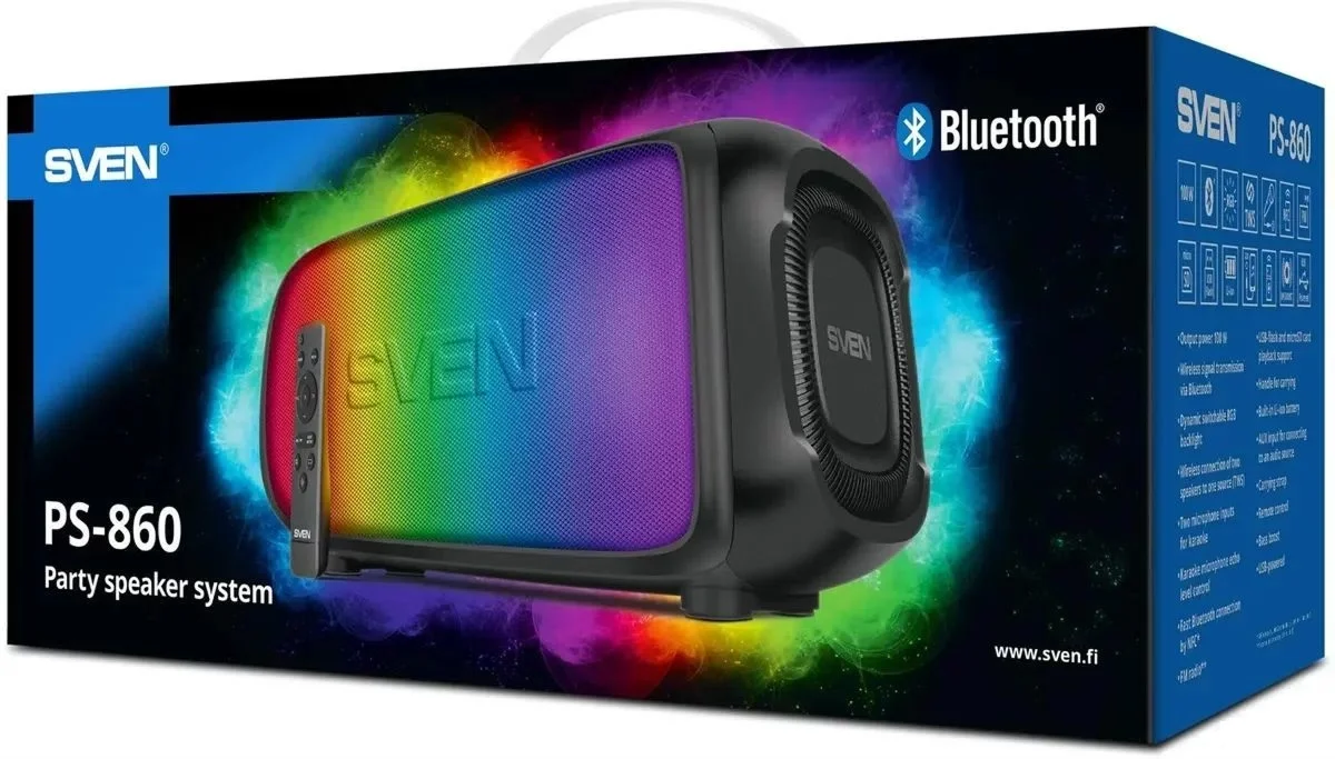 Портативная колонка sven 100W PS-860 Новая - миниатюра 7