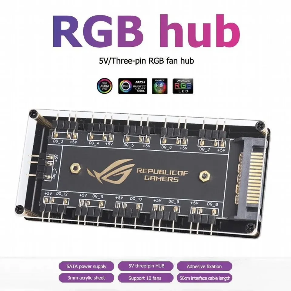 Контроллеры и хабы argb для вентиляторов с пультом - миниатюра 6