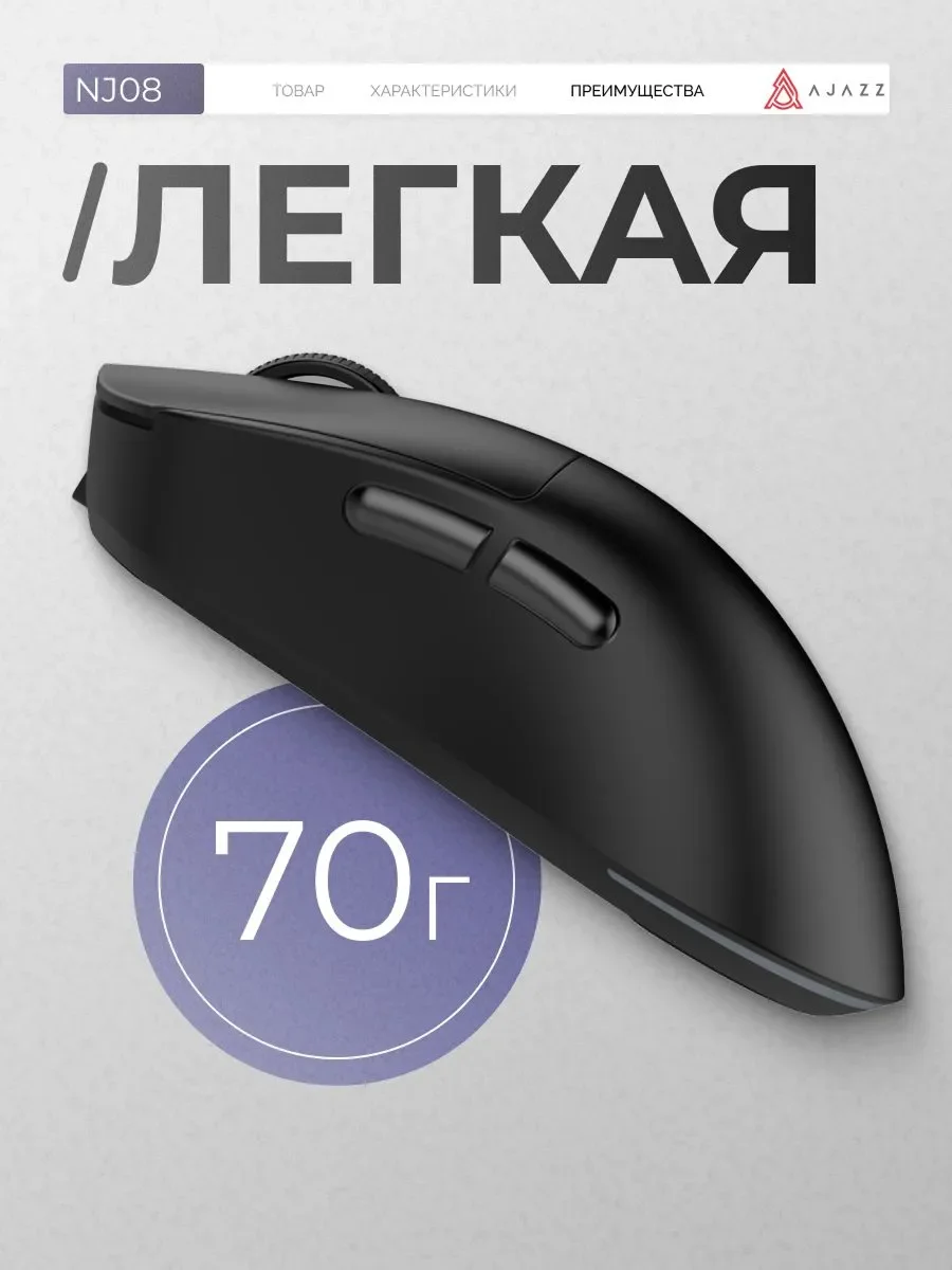 Беспроводная мышь ajazz NJ08 - миниатюра 4