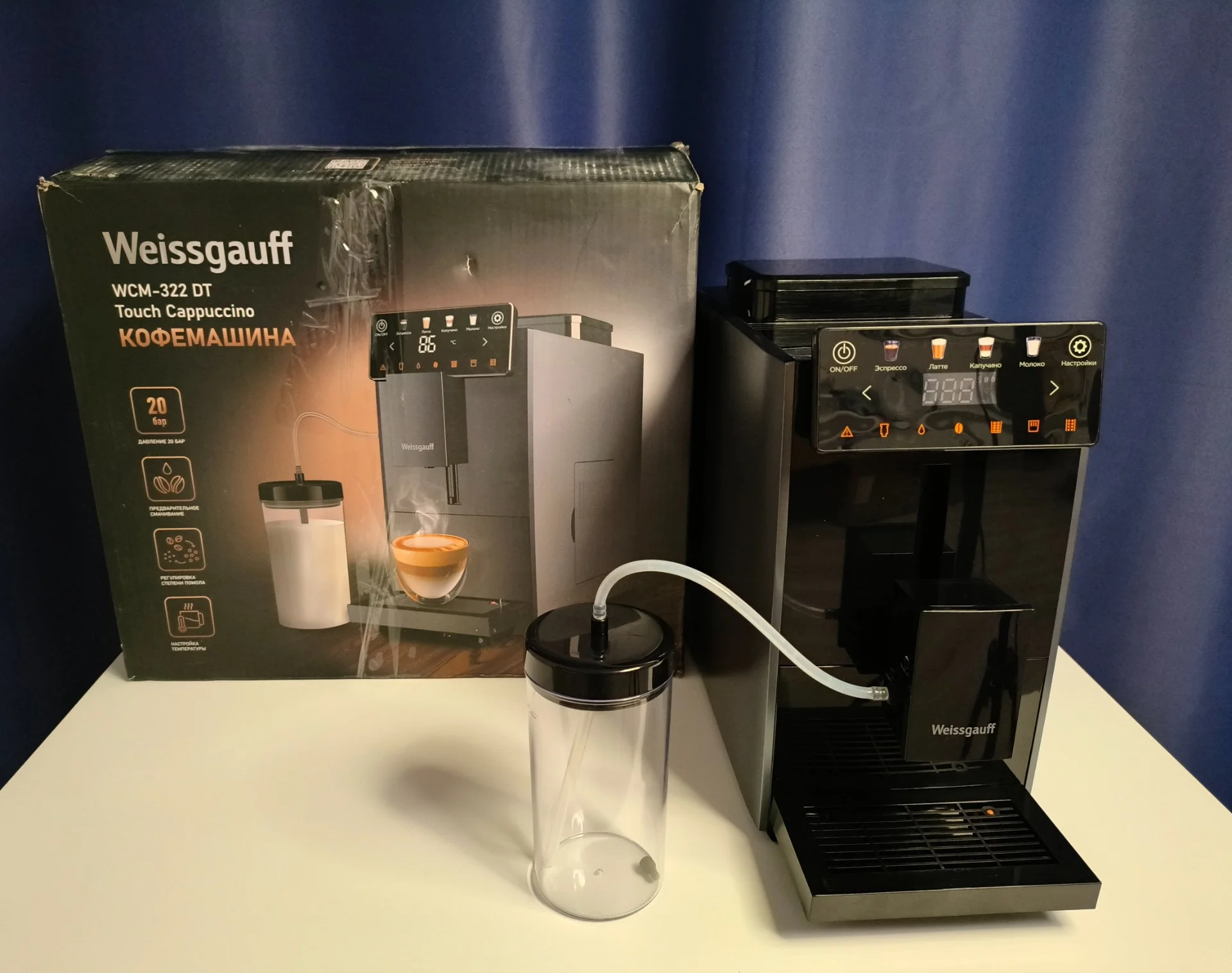 Кофемашина Weissgauff WCM-322 DT Touch Cappuccino - изображение 1