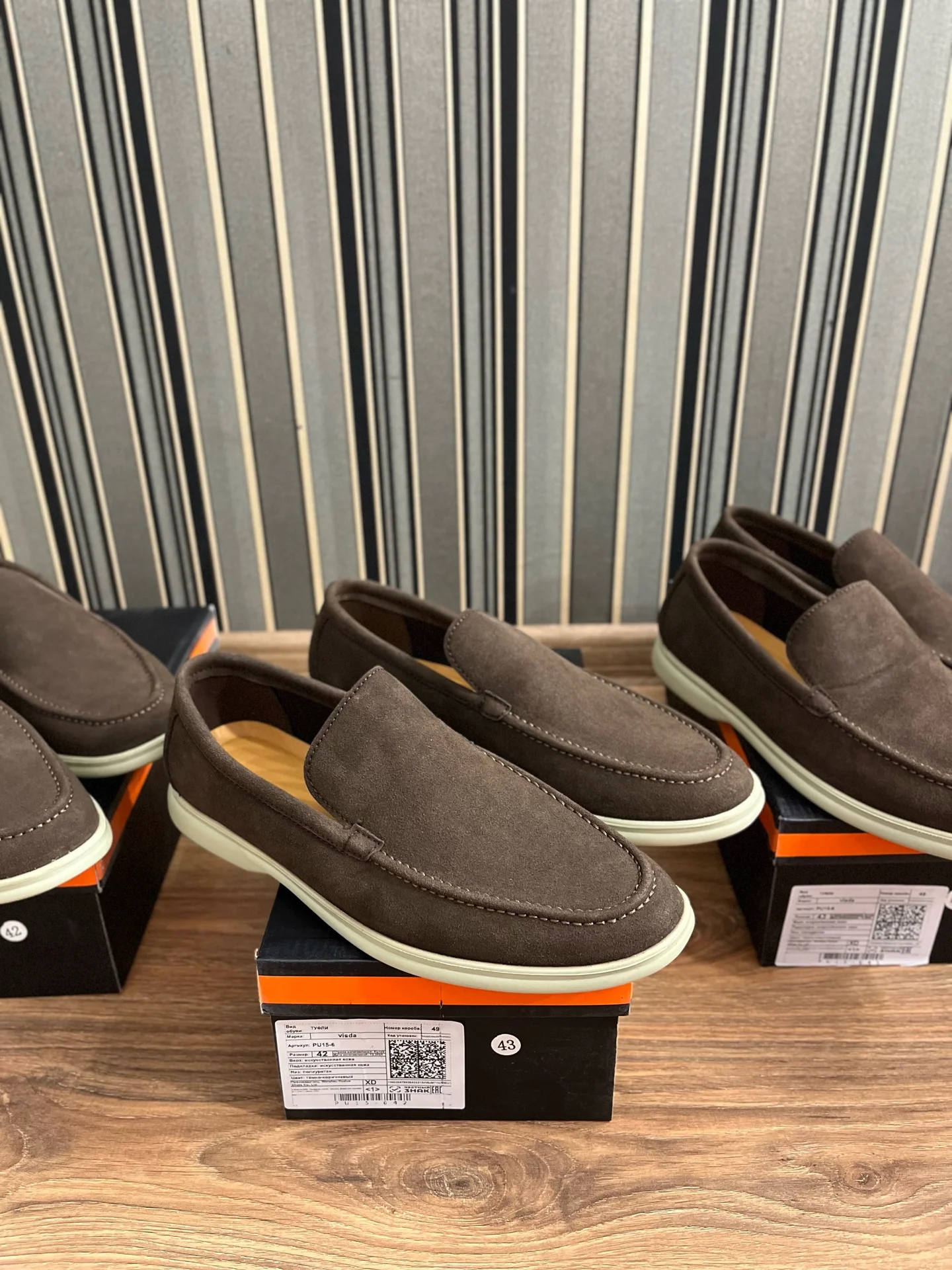 Мужские лоферы в стиле Loro Piana - изображение 1