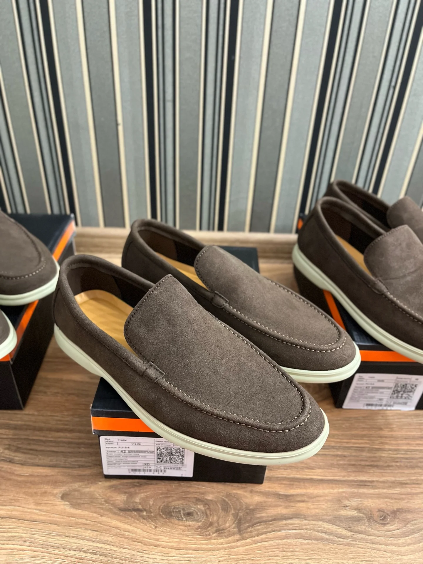 Мужские лоферы в стиле Loro Piana - миниатюра 3