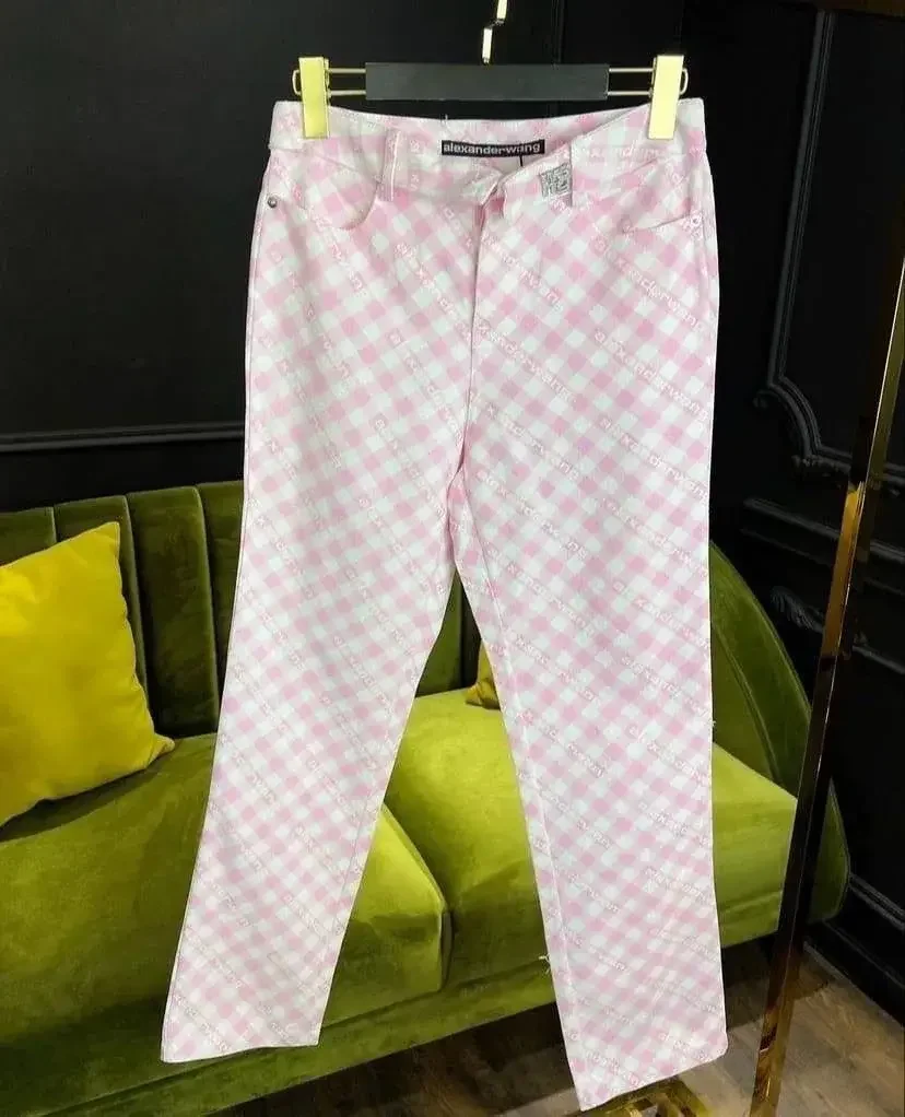 Джинсы розовые Alexander Wang - миниатюра 4