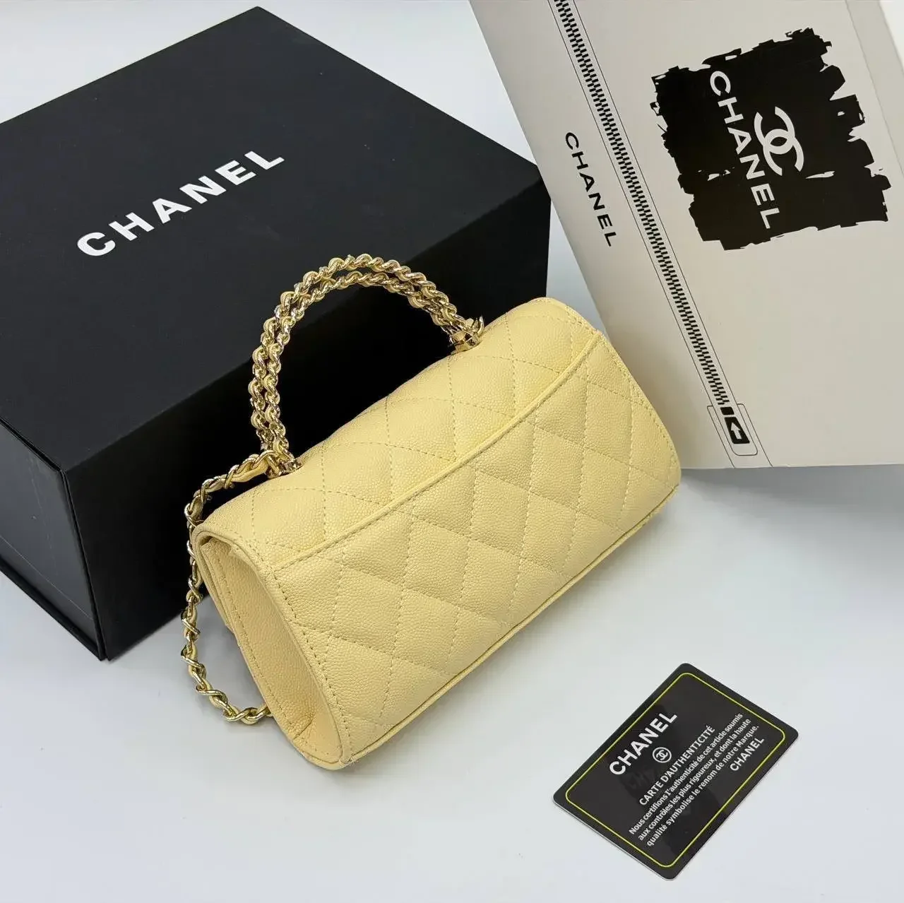 Сумка Chanel лимонная - миниатюра 2