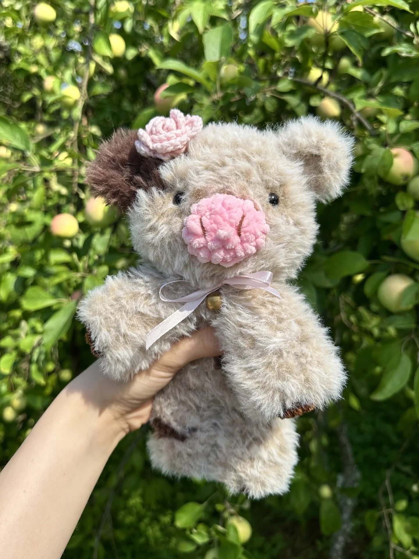 Вязаная игрушка коровка - изображение 1