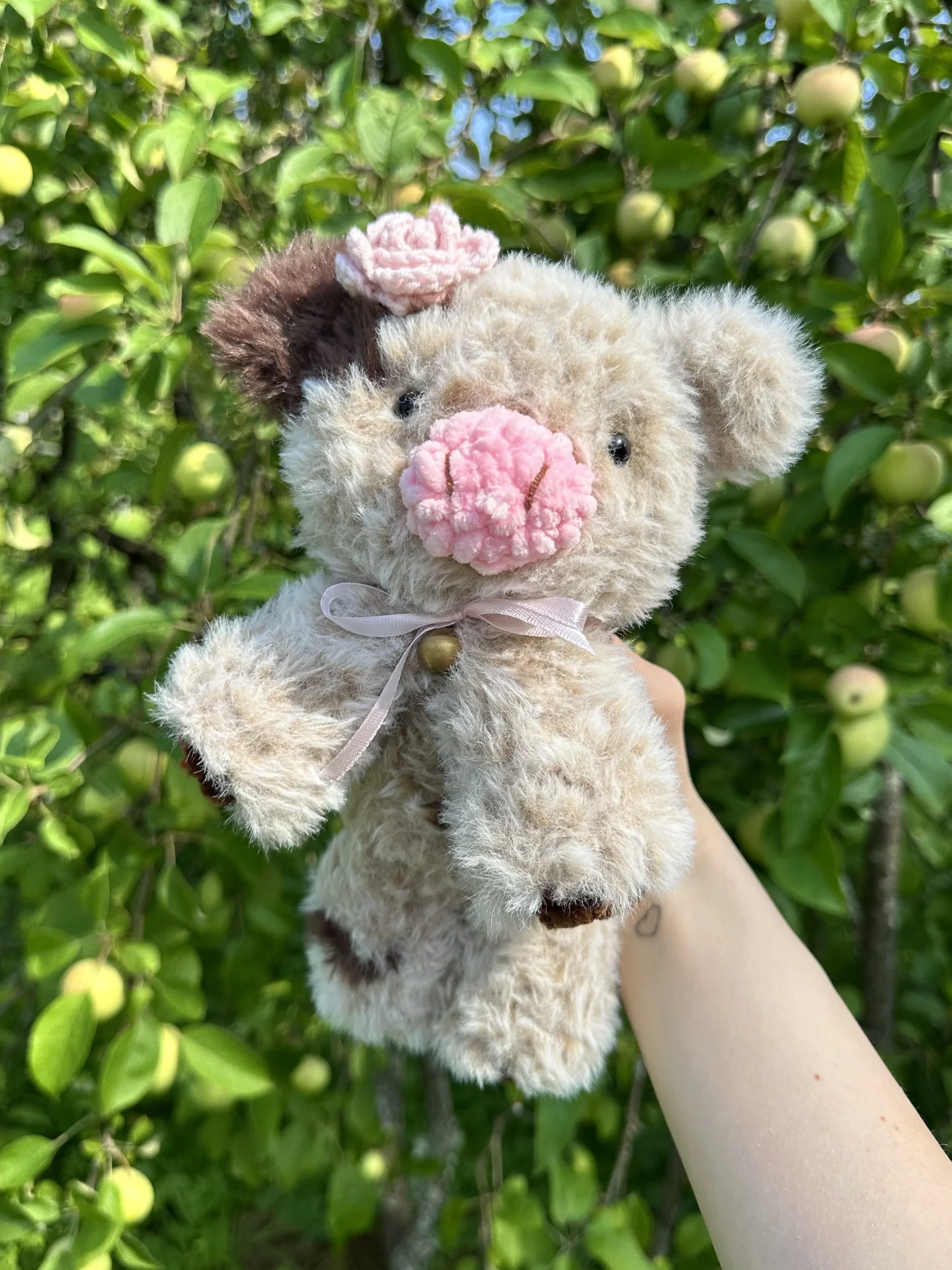 Вязаная игрушка коровка - миниатюра 2