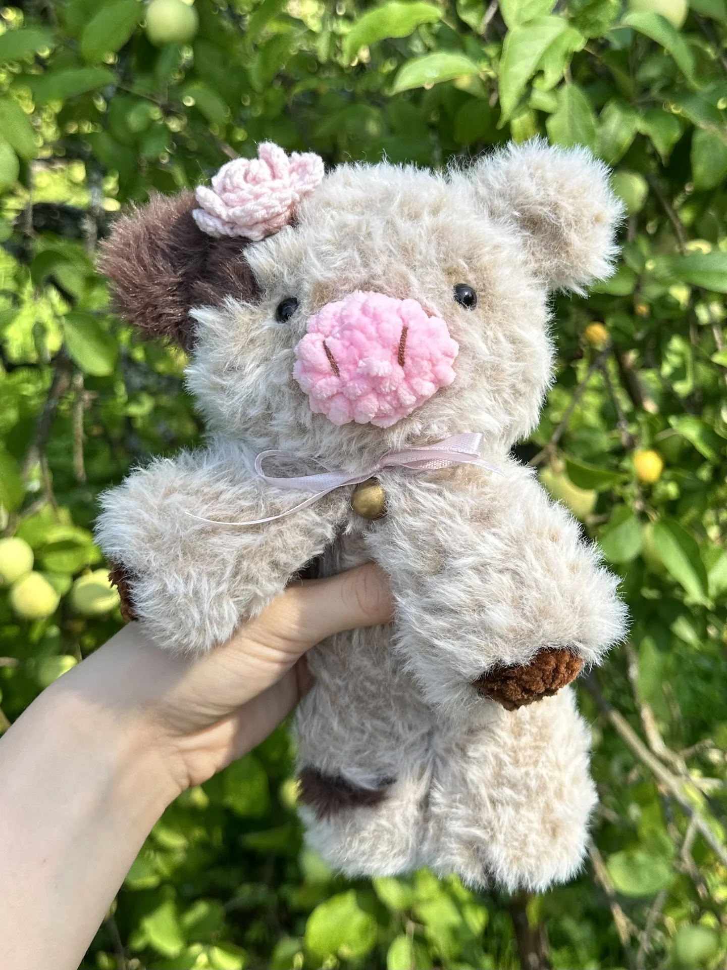 Вязаная игрушка коровка - миниатюра 3
