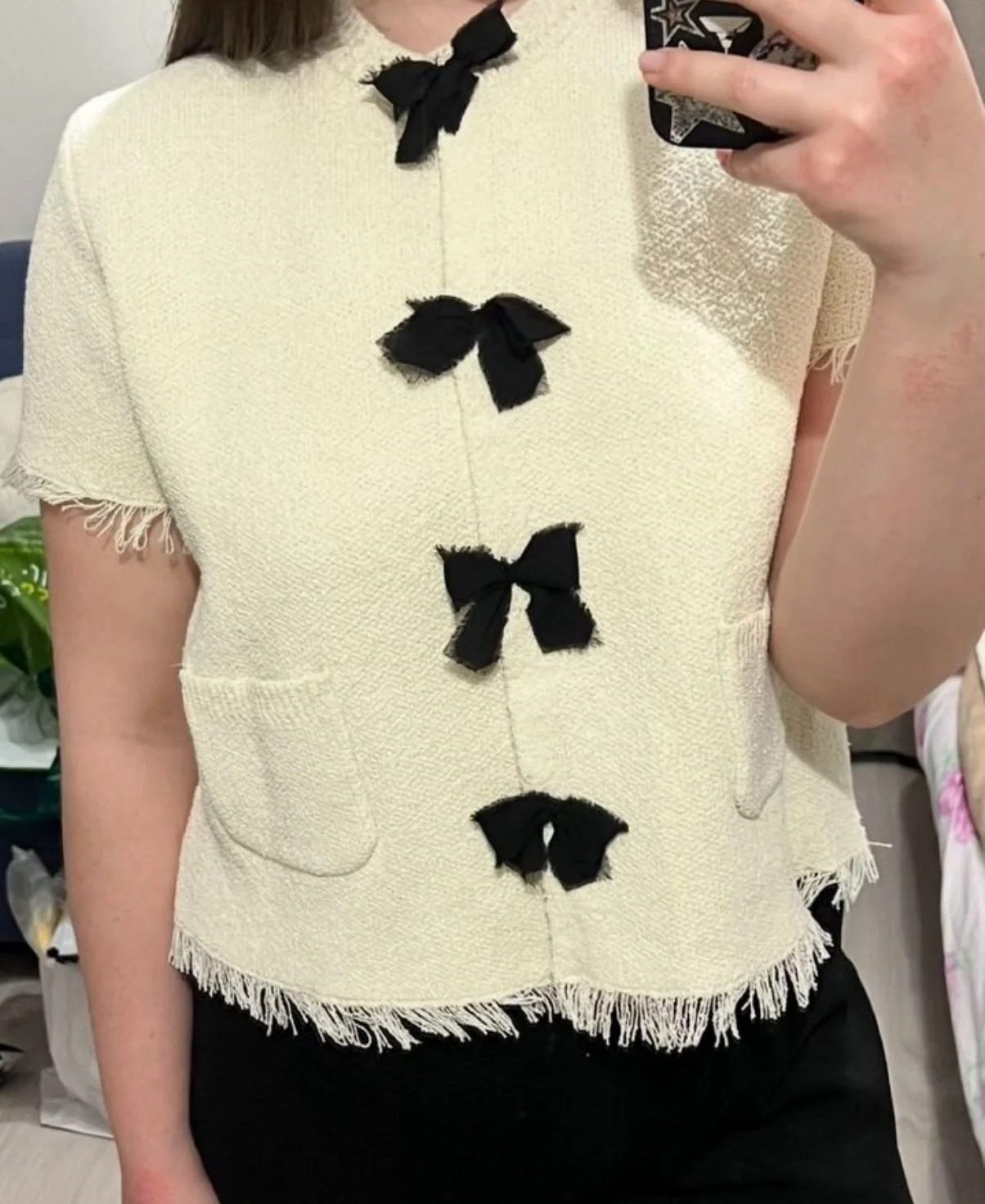 Zara кардиган с бантиками новый оригинал - миниатюра 3