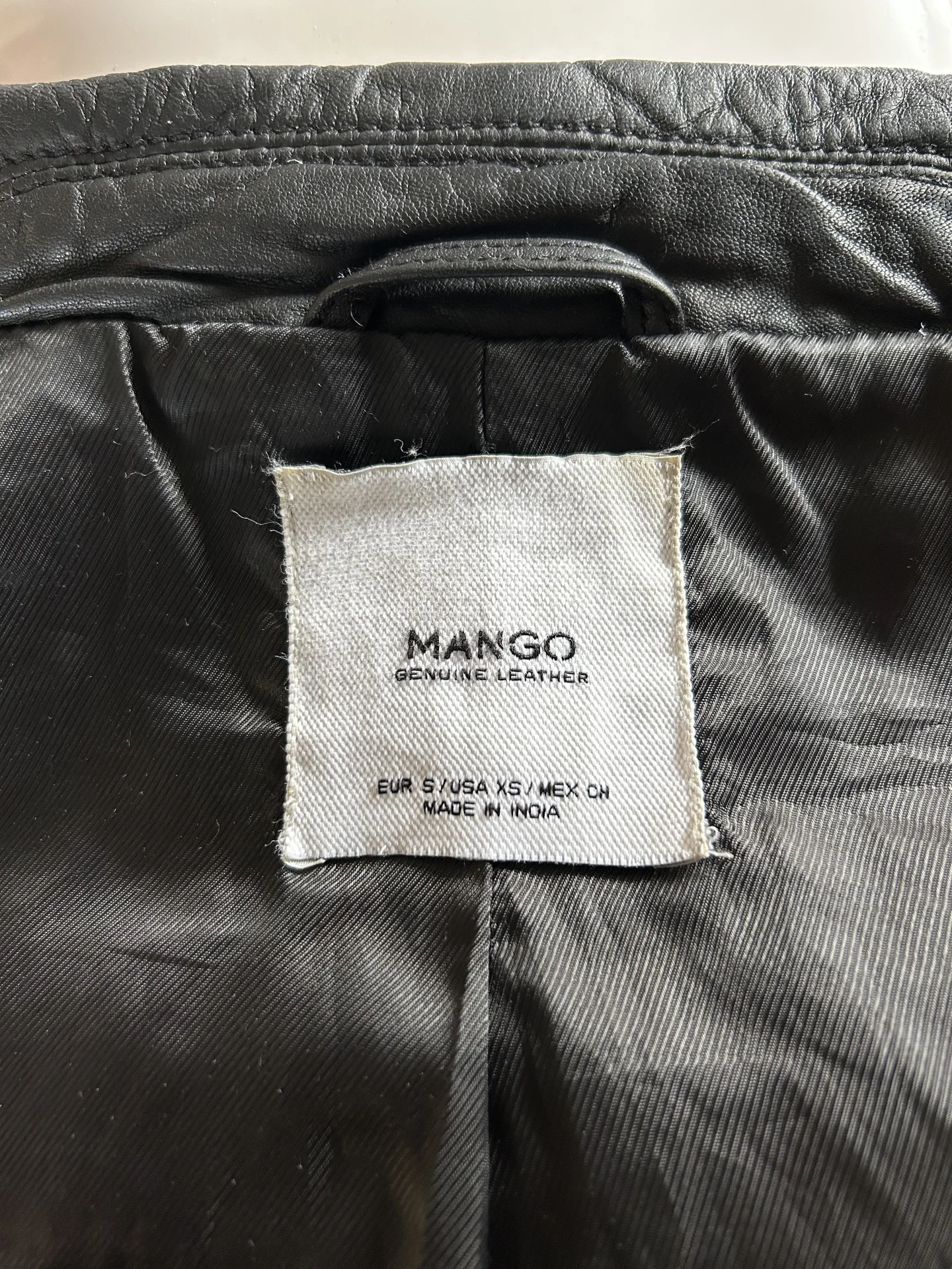 Куртка косуха Mango натуральная кожа - миниатюра 8