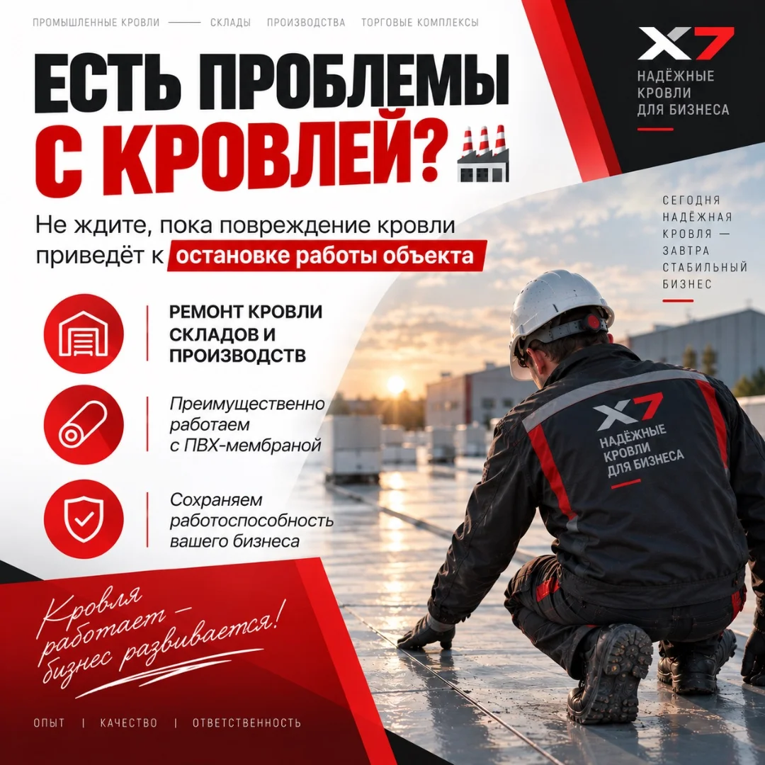 Ремонт промышленной кровли - изображение 1