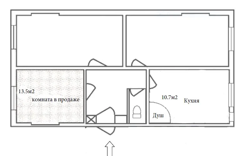 Уютная комната в трехкомнатной квартире в центре Санкт-Петербурга - миниатюра 17
