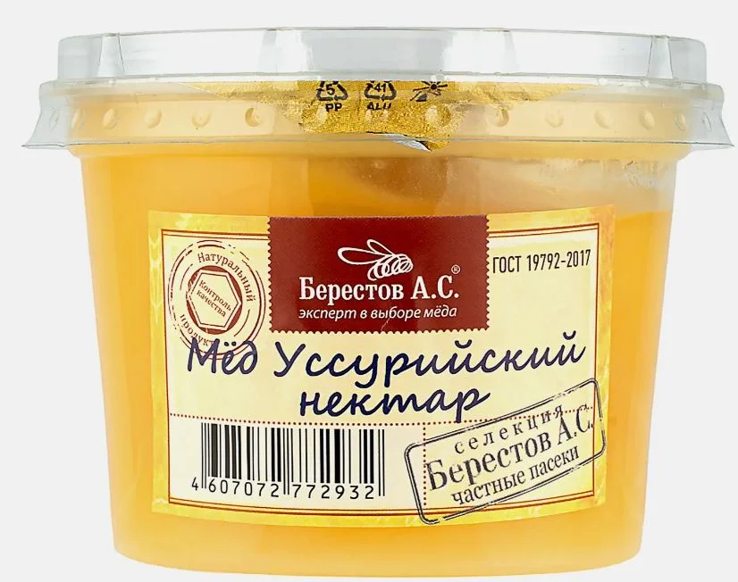Мед Берестов А.С. Уссурийский нектар 360г Мед Берестов А.С. Уссурийский нектар 360г Мед Берестов А.С