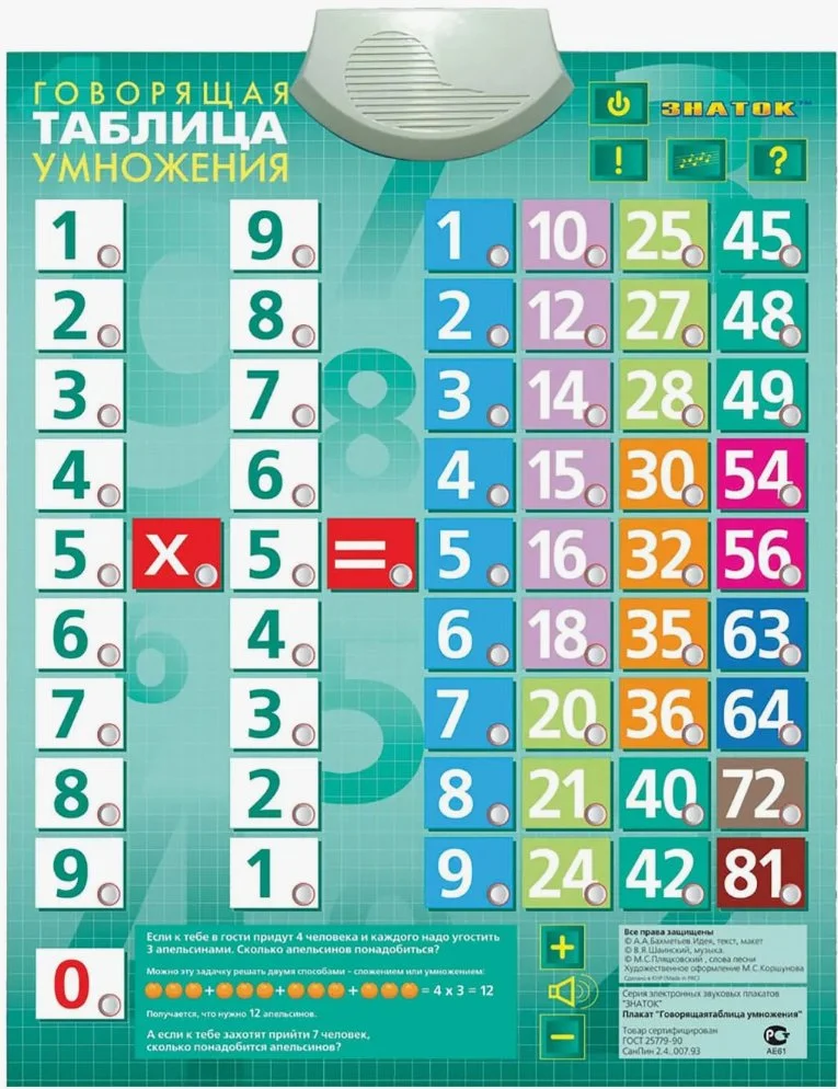 Таблица умножения Знаток - миниатюра 2