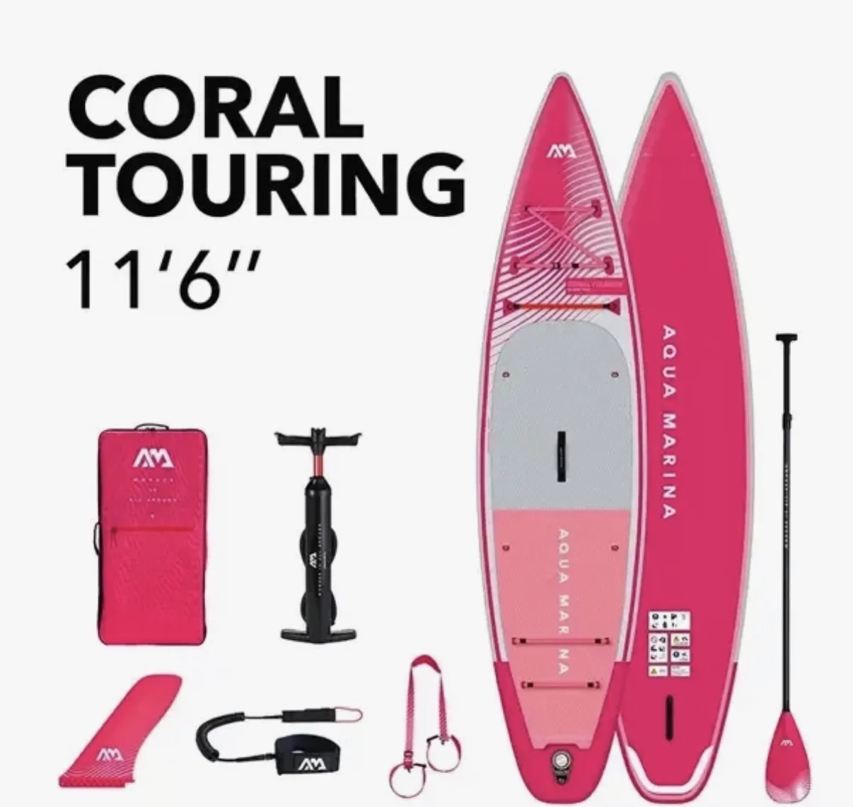 SUP доска надувная Aqua Marina Coral Touring 11,6