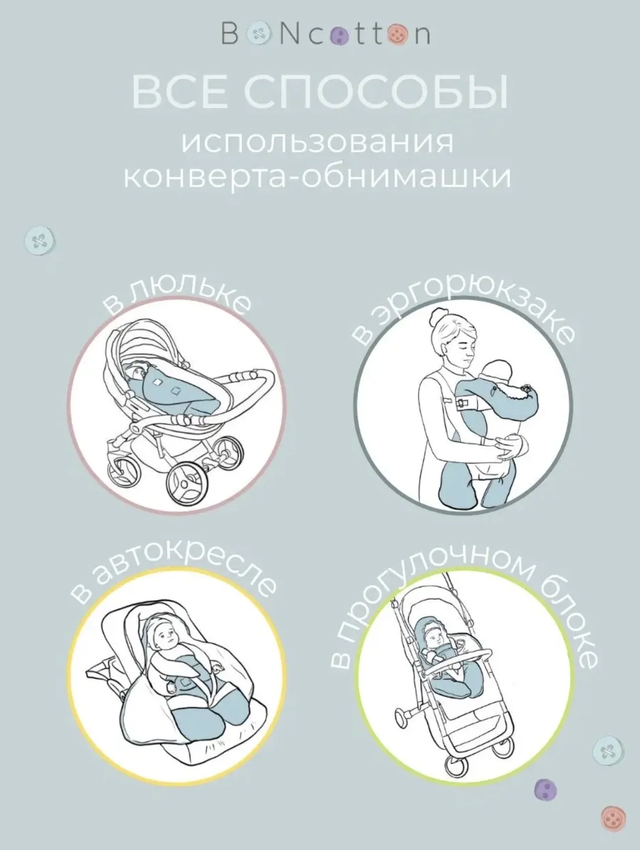 Комбинезон для новорожденных; конверт в коляску дл - миниатюра 10