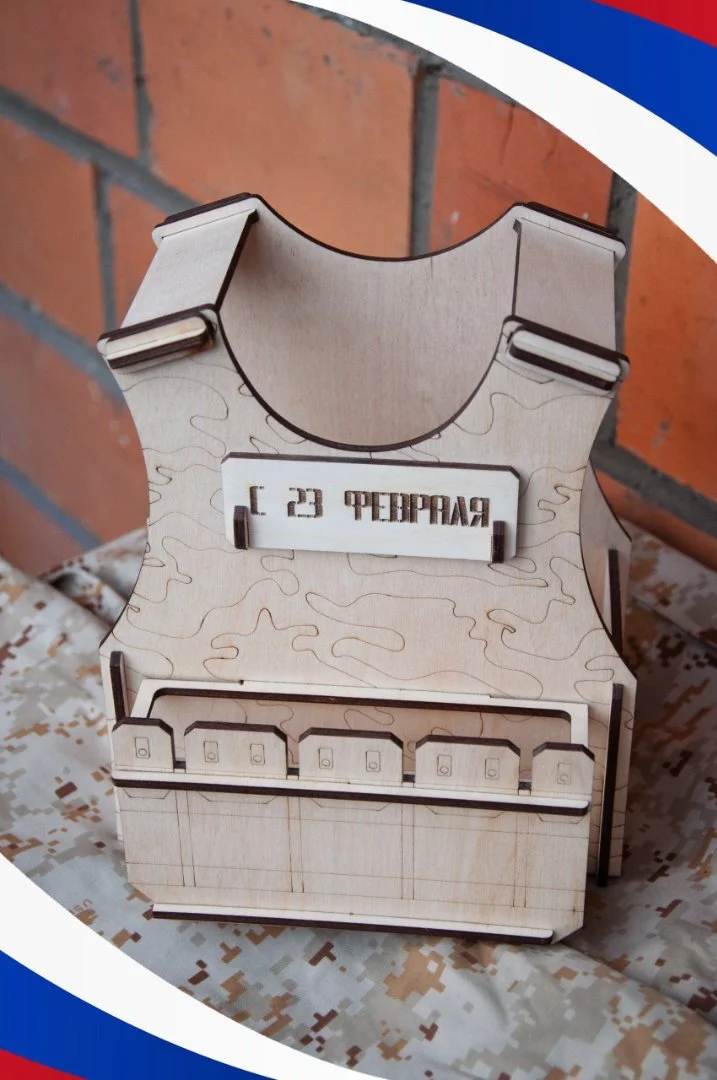 Оригинальный подарок мужчине, упаковка бронежилет - миниатюра 3