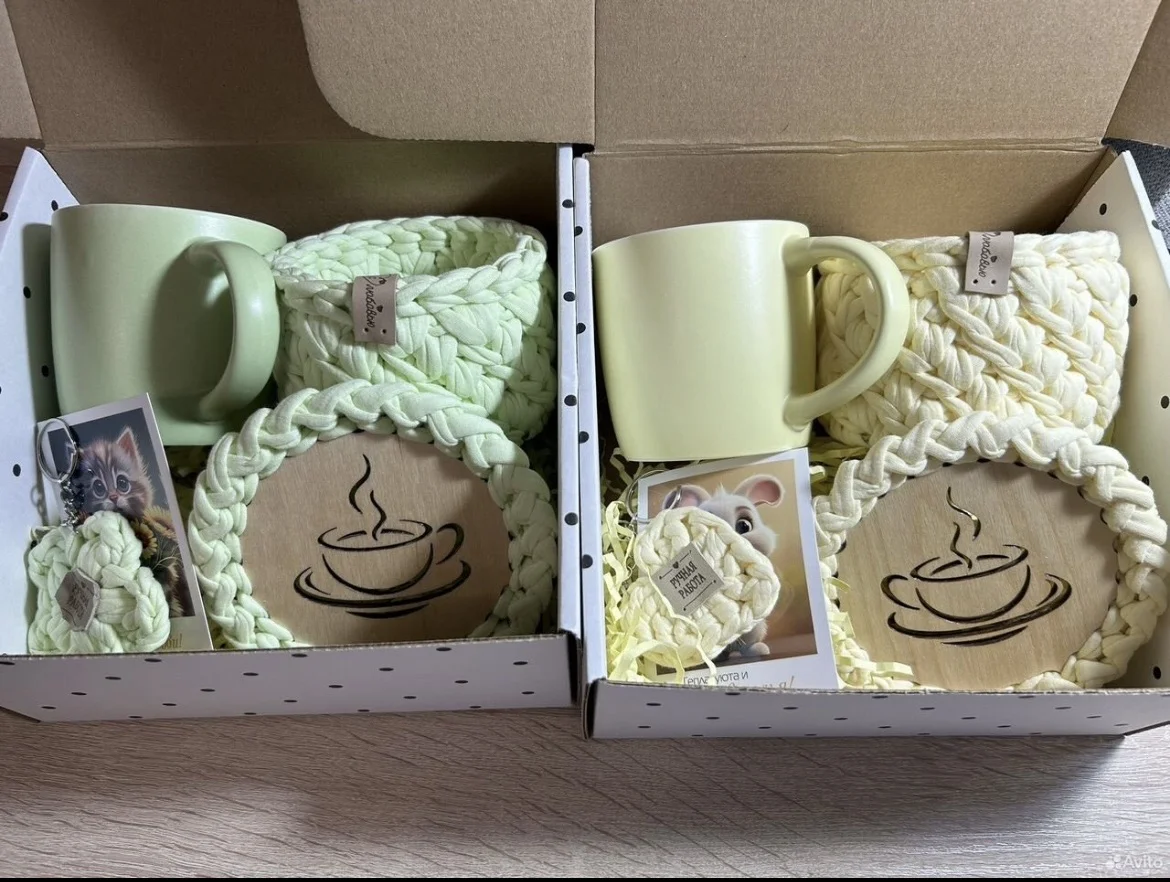 вязаная корзина/ готовый подарок - миниатюра 2