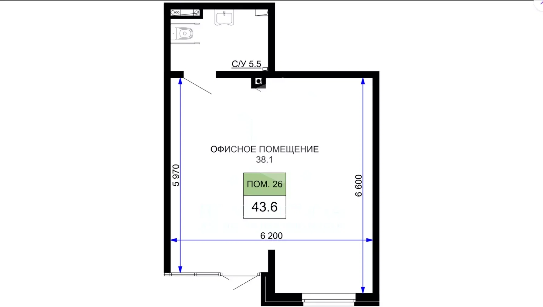 ПРОДАМ 44 м2 в ЖК ДЫХАНИЕ - миниатюра 6