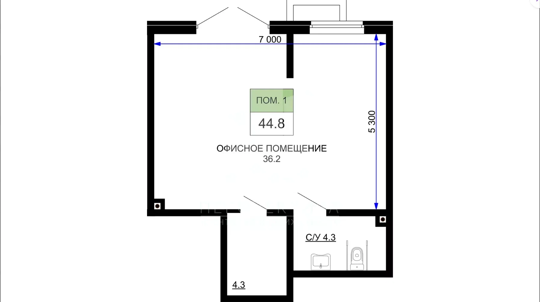 Копия — Продам коммерцию 45 м2 в ЖК Дыхание - миниатюра 13
