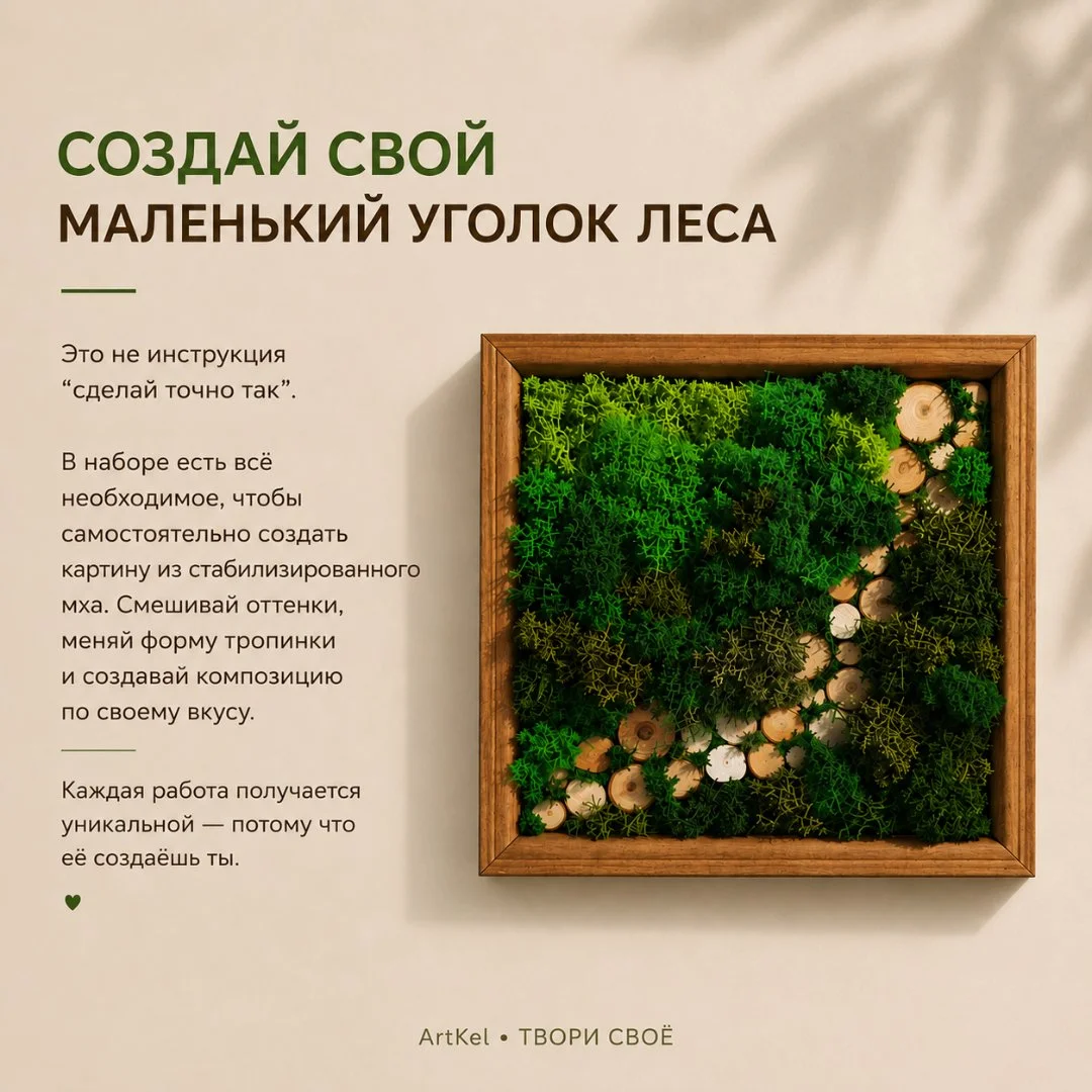 Набор для творчества из стабилизированного мха - миниатюра 3