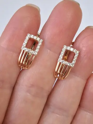 Серьги золотые 585 пробы