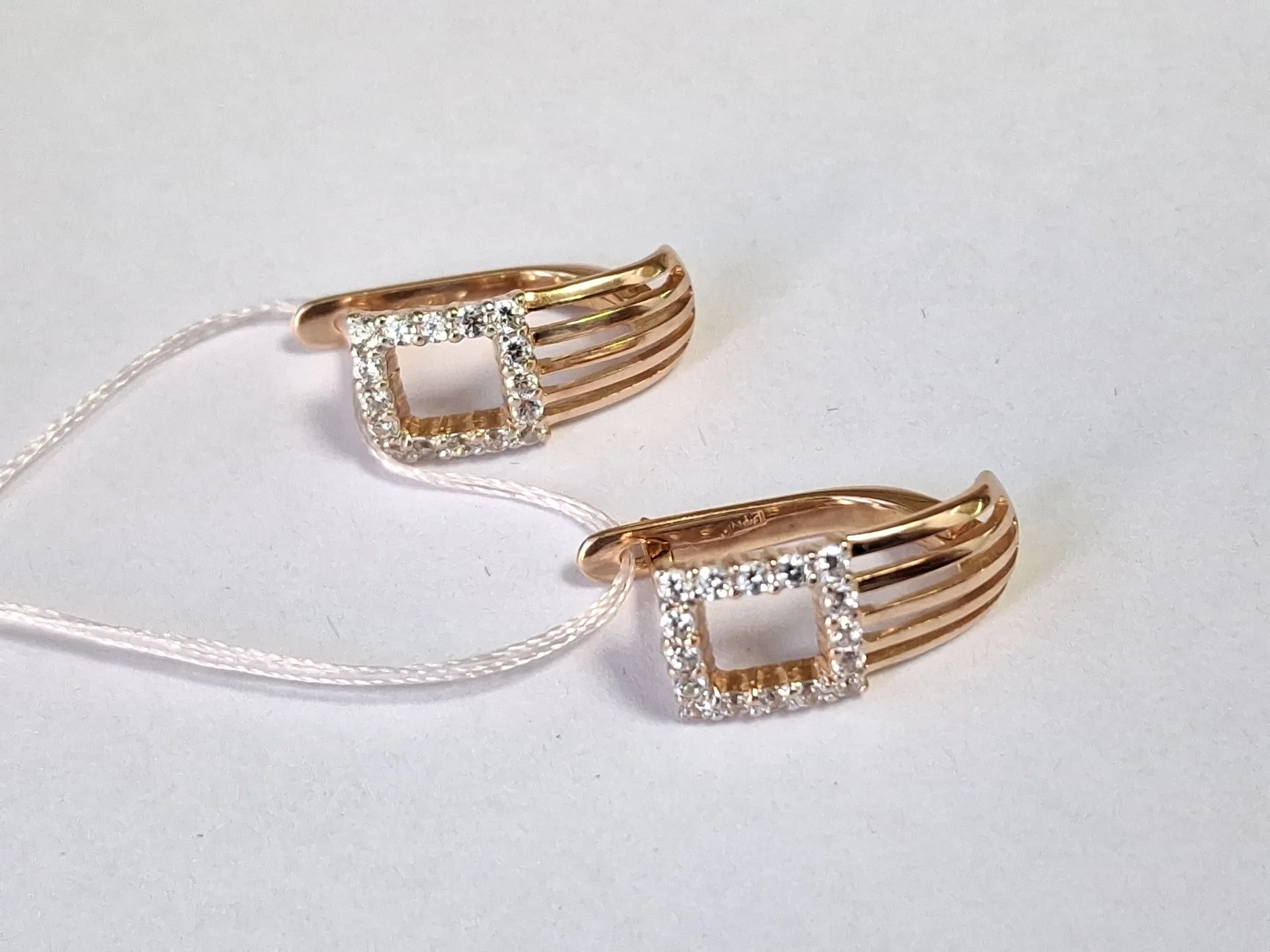 Серьги золотые 585 пробы - миниатюра 6